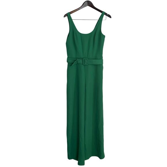 Banana Republic Kelly Green Belted Jumpsuit Size 6 - Picture 1 of 11